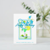 フレームエレガント鮮やかなカラー誕生日カクテル ポストカード (スタンド正面)