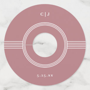 フレームエレガント ほこりっぽいバラモノグラム結婚ズ ワイングラスタグ