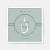 フレームエレガント |シーグラス結婚のナプキンス スタンダードカクテルナプキン (正面)