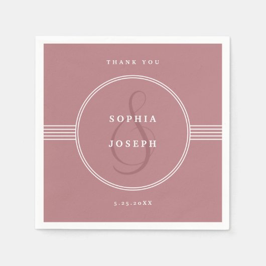 フレームエレガント |ダスティバラ結婚ズ スタンダードカクテルナプキン (正面)