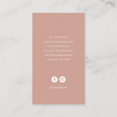 フレームエレガント|テラコッタと白い写真 名刺 (裏面)