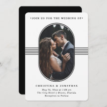 フレームエレガント |白黒の写真結婚の