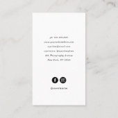 フレームエレガント|白黒写真 名刺 (裏面)