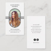 フレームエレガント|白黒写真 名刺 (正面/裏面)