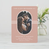 フレームエレガント | Terracotta写真結婚の 招待状 (スタンド正面)