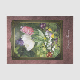 フレームオランダ春の花ボタニカルオンメタリック 薄葉紙