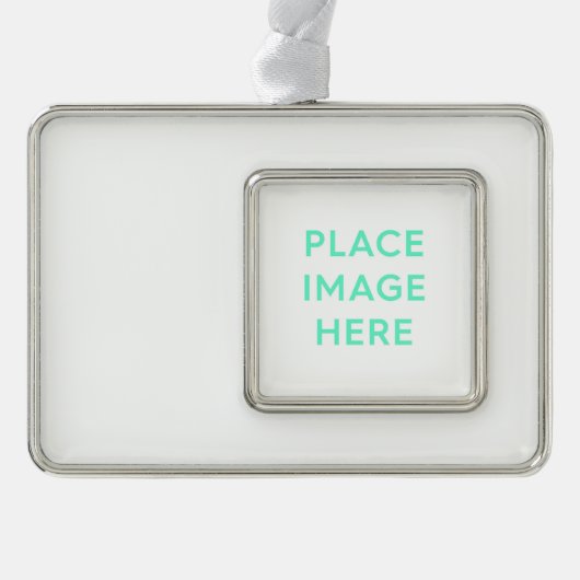 フレームオーナメント（水平）、シルバートーン シルバープレートフレームオーナメント (正面)