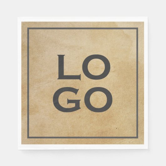 フレームカスタム付きパーチ素朴メントのロゴ スタンダードランチョンナプキン (正面)