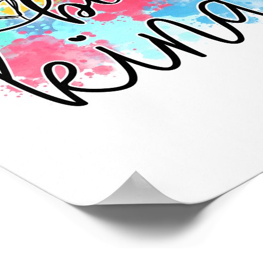 フレームカラフルに収ま絵を描らない優しいスプラッシュ ポスター (角)