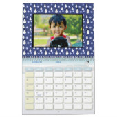 フレームカラフルファミリ写真1ページあたり カレンダー (1月 2026)