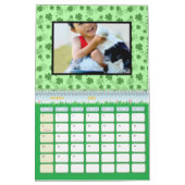フレームカラフルファミリ写真1ページあたり カレンダー (3月 2026)