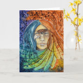 フレームカード：《鳥》ハヤブササイト カード (黄色い花)