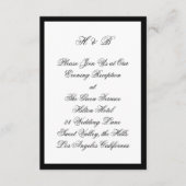 フレームクラシック付きスクリプト白黒披露宴 エンクロージャーカード (正面)