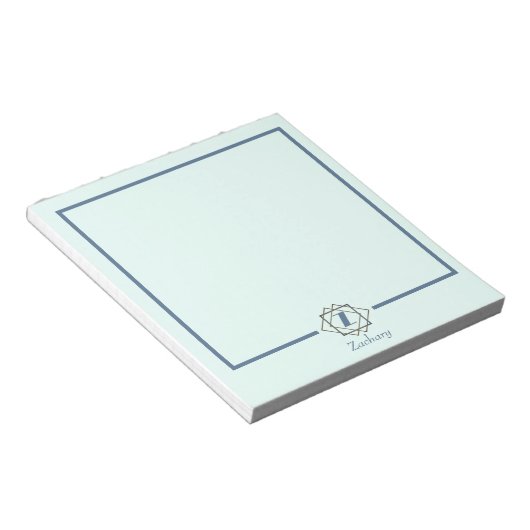 フレームクラシック内のモノグラムイニシャル名前をカスタムする ノートパッド (アングル)