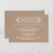 フレームクラフト段ボール紙結婚の詳細インサート エンクロージャーカード (正面/裏面)