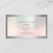 フレームグラデーション単プロフェッショナルグレーシルバーパール 名刺 (裏面)