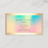 フレームグラデーション単プロフェッショナル金ゴールドグラデーションパール 名刺 (裏面)