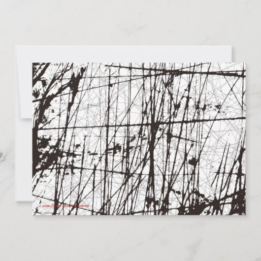 フレームグランジフォト誕生日パーティーへの招待 招待状 (裏面)