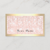 フレームグリッタードリップメイクアップアーティストバラの点滅MUA 名刺 (正面)