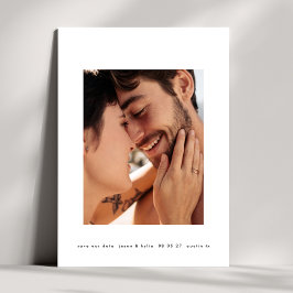 フレームシンプルはっきりしたミニマル文字2写真 セーブザデート