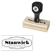 フレームシンプル付きカスタム差出人住所ゴムスタンプ ラバースタンプ (押印)