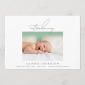 フレームシンプル写真の発表の紹介 案内状 (正面)