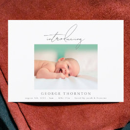 フレームシンプル写真の発表の紹介 案内状