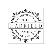 フレームスタイリッシュとファモダンミリ名の差出人住所 ラバースタンプ (インプリント)