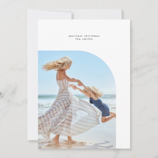 フレームスタイリッシュオエレガントバルB&Wクリスマスフォト シーズンカード (正面)
