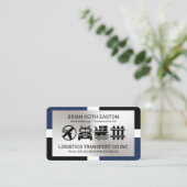 フレームスタイリッシュシルバー層輸送 名刺 (スタンド正面)