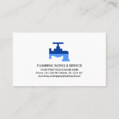 フレームスタイリッシュシルバー配管アイコン 名刺 (裏面)