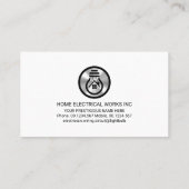 フレームスタイリッシュシルバー電気アイコン 名刺 (裏面)