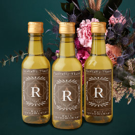 フレームスタイリッシュブラウンモノグラム ワインラベル