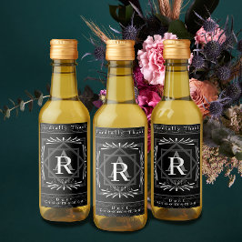 フレームスタイリッシュブラックモノグラム ワインラベル