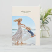 フレームスタイリッシュモダングリーンクリームクリスマスフォト シーズンカード (スタンド正面)