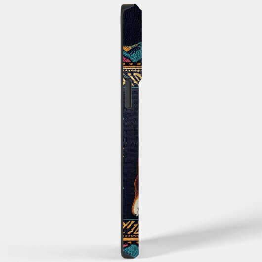 フレームスタイリッシュ付きのリアルなブルドカラフルッグ Case-Mate iPhoneケース (裏面 / 右)