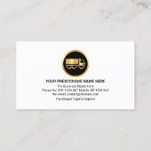 フレームスタイリッシュ金ゴールドトラックタブ 名刺 (裏面)