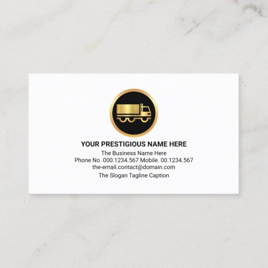 フレームスタイリッシュ金ゴールドトラックタブ 名刺 (裏面)