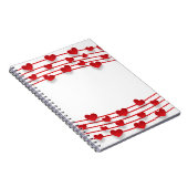 フレームハートバックグラウンドラブハート ノートブック (右側)