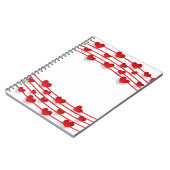 フレームハートバックグラウンドラブハート ノートブック (左側)