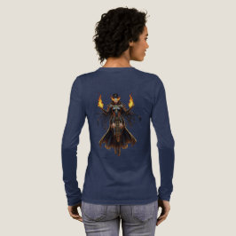 フレームバウンド・クイーン - ダークファンタジーロングスリーブ トライブレンドTシャツ