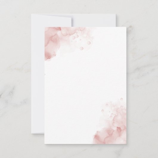 フレームパファンシーステルエレガントピンクフローラ誕生日 サンキューカード (裏面)