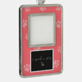 フレームパーソナライズされたオーナメント シルバープレートフレームオーナメント (右)