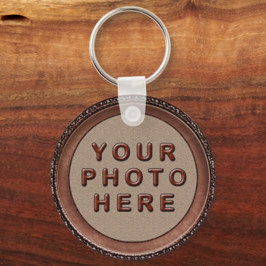 フレームパーソナライズされたフォトキーホルダー男性へ キーホルダー (正面)