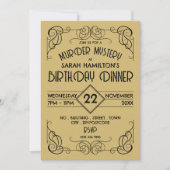 フレームビクトリアンド時代、殺人謎誕生日 招待状 (正面)