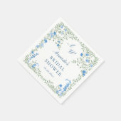 フレームビクトリアン華美ワイルドフラワーブライダルシャワー スタンダードカクテルナプキン (角)