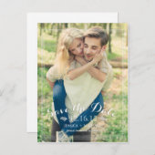 フレームファンシーセーブ・ザ・デート案内 案内ポストカード (正面/裏面)