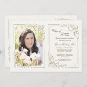 フレームファンシーフォト招待状ダブル 招待状 (正面/裏面)