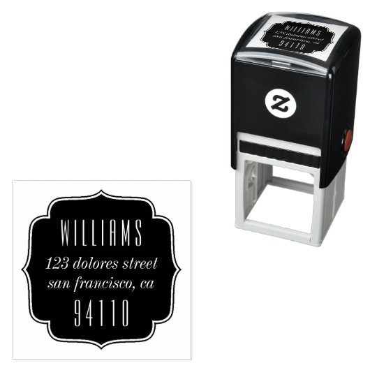 フレームファンシー自己インク差出人住所スタンプ セルフインキングスタンプ (インサイチュ)