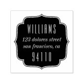 フレームファンシー自己インク差出人住所スタンプ セルフインキングスタンプ (デザイン)